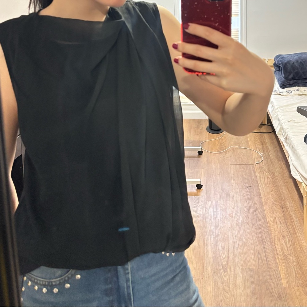 SOLD - Abercrombie Black Sleeveless Blouse